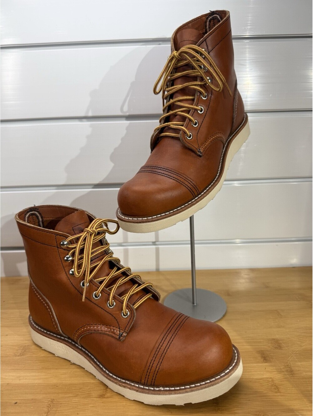RED WING HERITAGE SIZE 8 D IRON RANGER ORO LEGACY BOOTS 8089